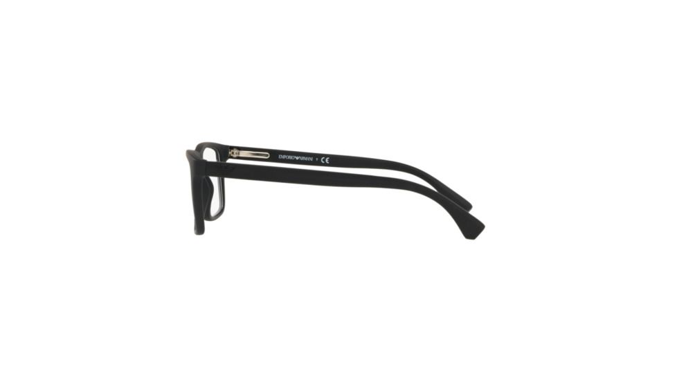 Armani EA3034 Progressive Prescription Eyeglasses, 55mm, Black Rubber, EA3034-5649-55-PRO