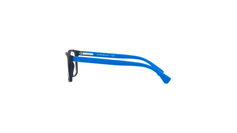 Armani EA3034 Progressive Prescription Eyeglasses, 55mm, Blue Rubber, EA3034-5650-55-PRO