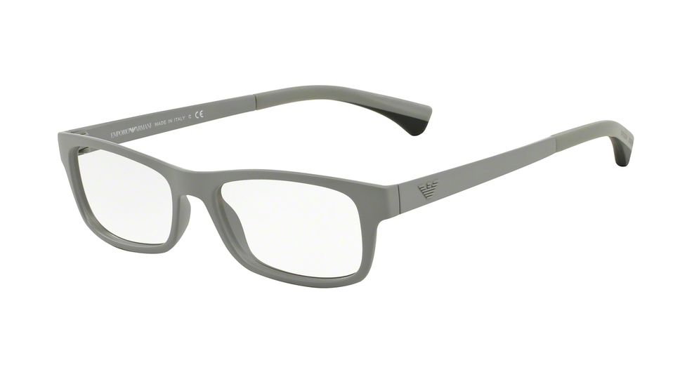 Armani EA3037 Single Vision Prescription Eyeglasses 5262-52 - Matte Light Grey Frame