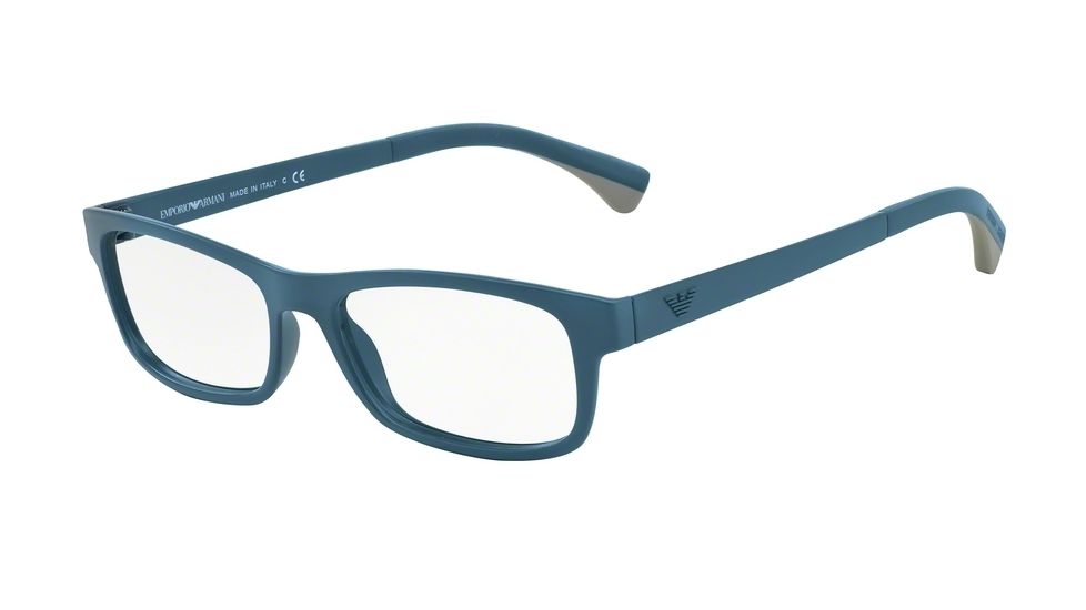 Armani EA3037 Single Vision Prescription Eyeglasses 5263-54 - Matte Blue Frame