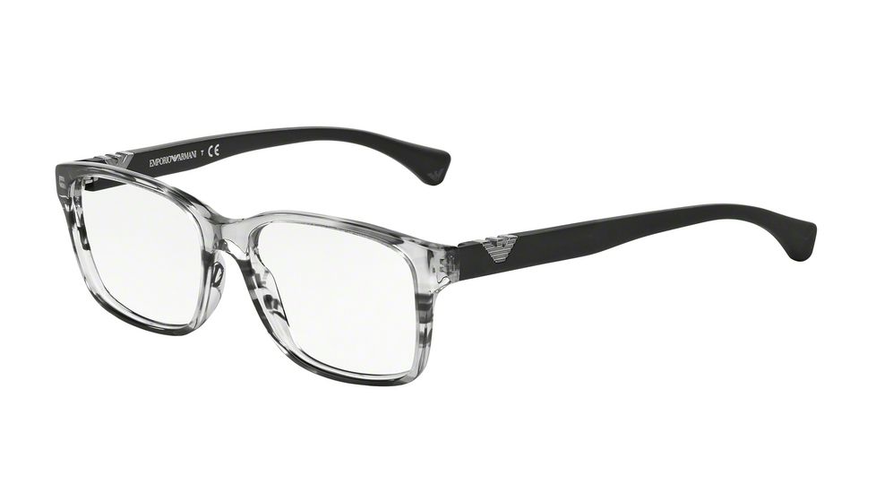 Armani EA3042 Bifocal Prescription Eyeglasses 5279-53 - Striped Grey Frame