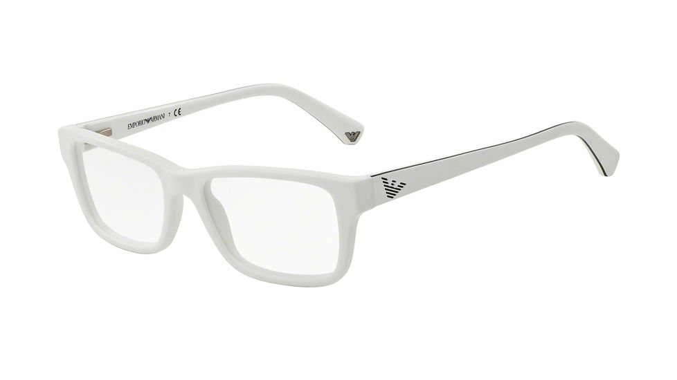 Armani EA3057 Bifocal Prescription Eyeglasses 5370-52 - Matte White Frame