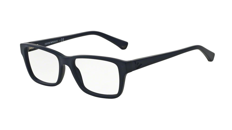 Armani EA3057F Single Vision Prescription Eyeglasses 5368-55 - Matte Blue Frame