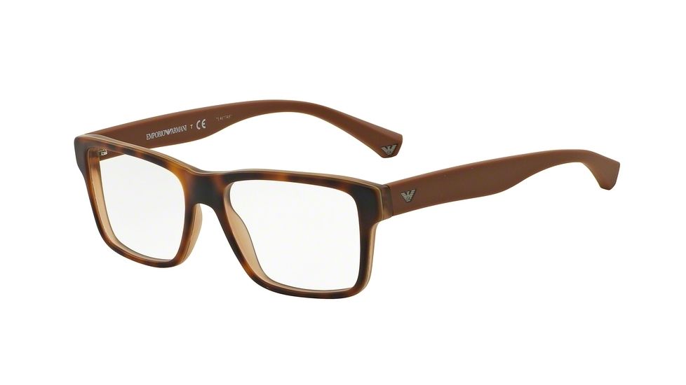 Armani EA3059 Bifocal Prescription Eyeglasses 5391-53 - Top Havana/matte Brown Frame