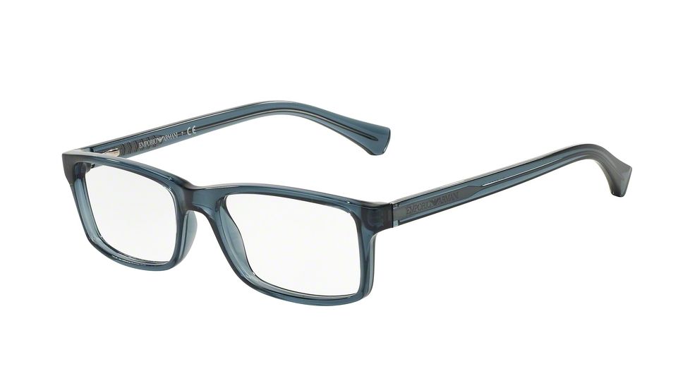 Armani EA3065 Bifocal Prescription Eyeglasses 5373-52 - Transparent Blue Frame