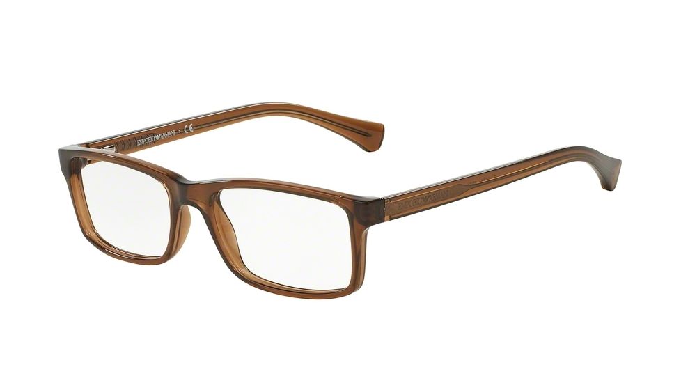 Armani EA3065 Bifocal Prescription Eyeglasses 5374-52 - Transparent Brown Frame