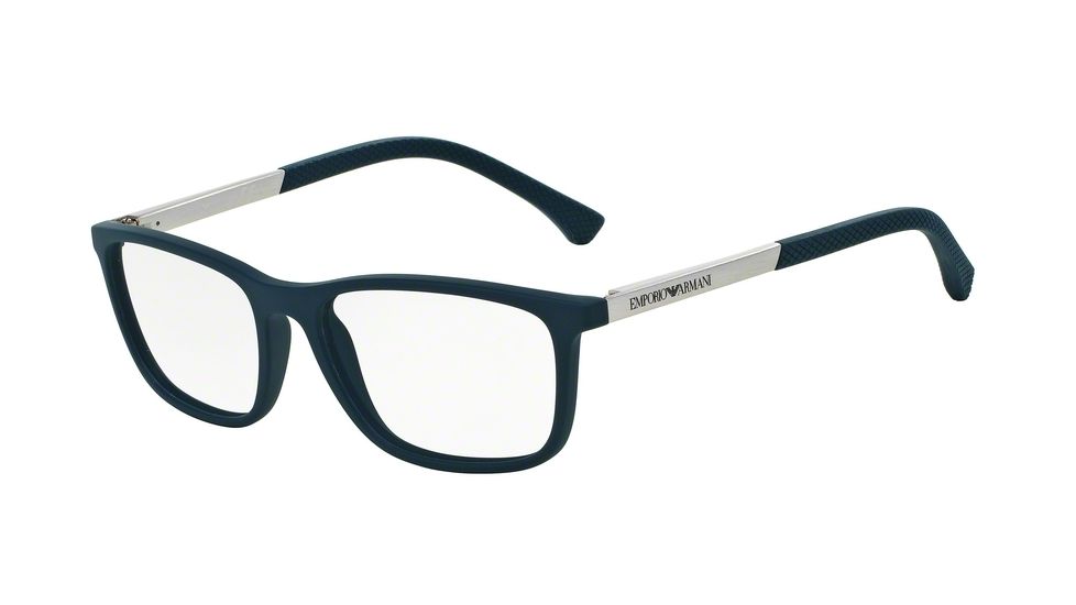 Armani EA3069 Progressive Prescription Eyeglasses 5474-55 - Blue Rubber Frame