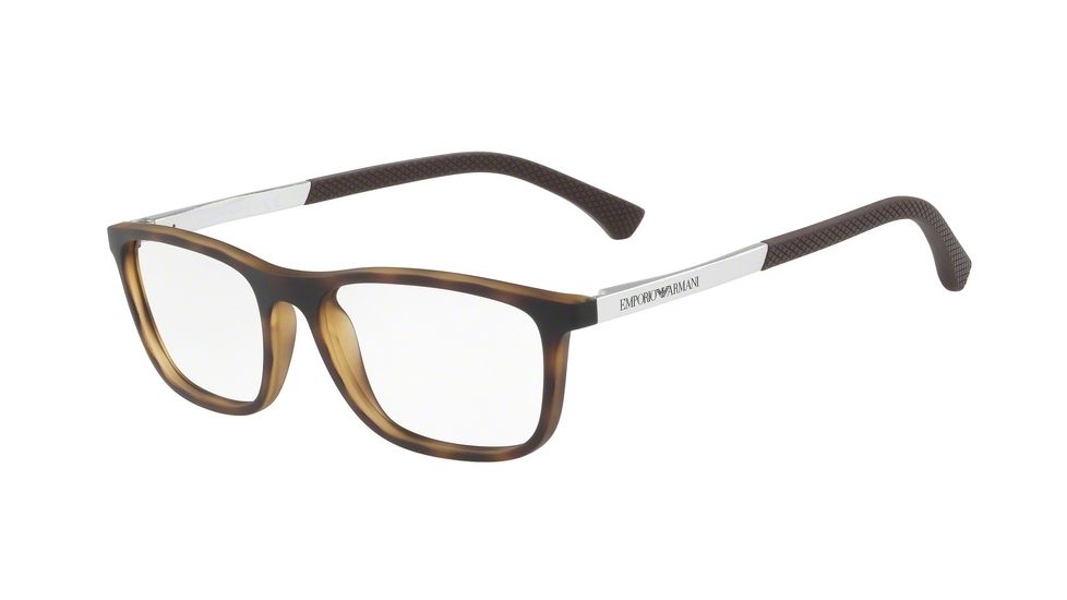 Armani EA3069 Progressive Prescription Eyeglasses 5594-53 - Havana Rubber Frame