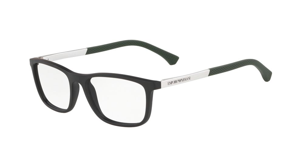 Armani EA3069 Progressive Prescription Eyeglasses, 55mm, Matte Black, EA3069-5756-55-PRO