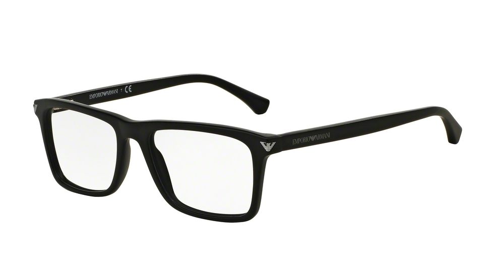 Armani EA3071 Progressive Prescription Eyeglasses 5042-55 - Matte Black Frame