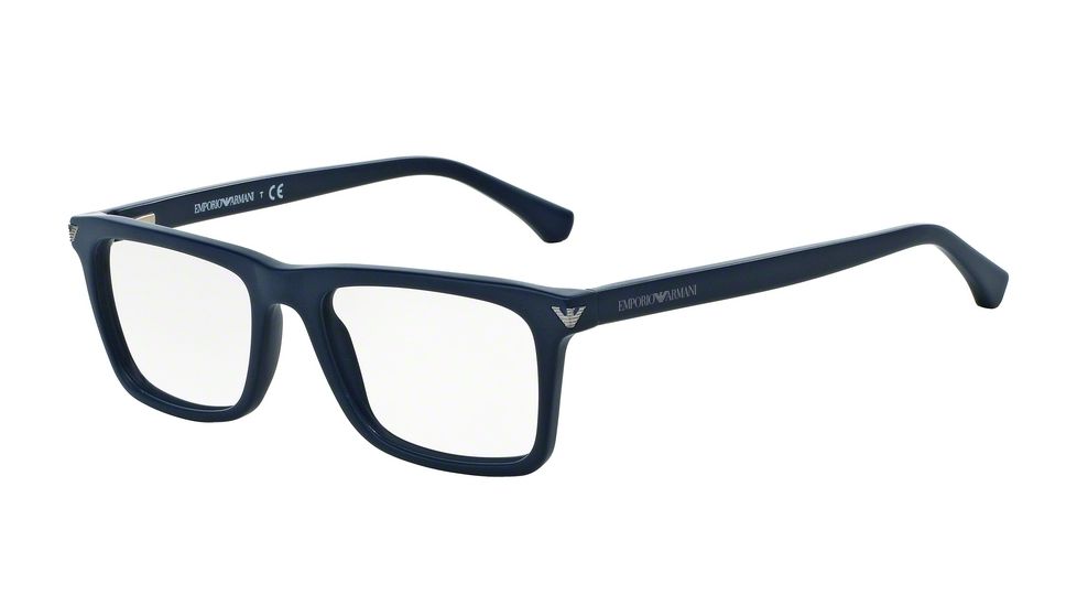 Armani EA3071 Progressive Prescription Eyeglasses 5452-55 - Matte Blue Frame