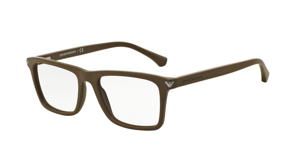 Armani EA3071 Progressive Prescription Eyeglasses 5453-53 - Matte Mud Frame