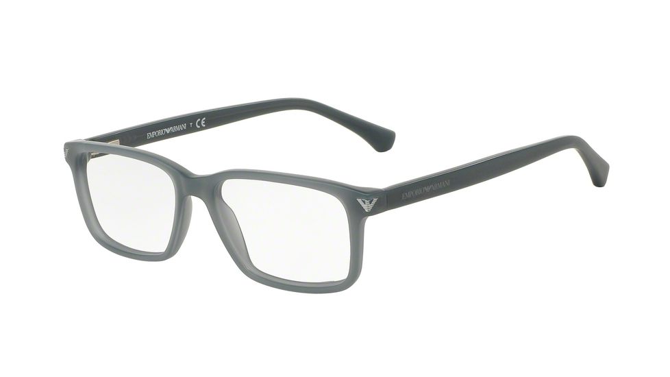 Armani EA3072F Single Vision Prescription Eyeglasses 5454-56 - Matte Opal Grey Frame