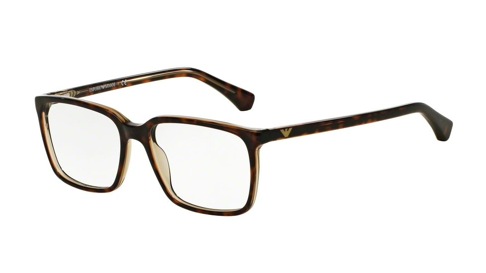 Armani EA3074 Bifocal Prescription Eyeglasses 5465-55 - Top Havana On Tr Beige Frame