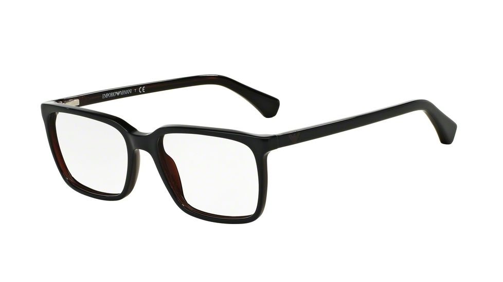 Armani EA3074F Bifocal Prescription Eyeglasses 5466-55 - Top Blue On Tr Brown Frame