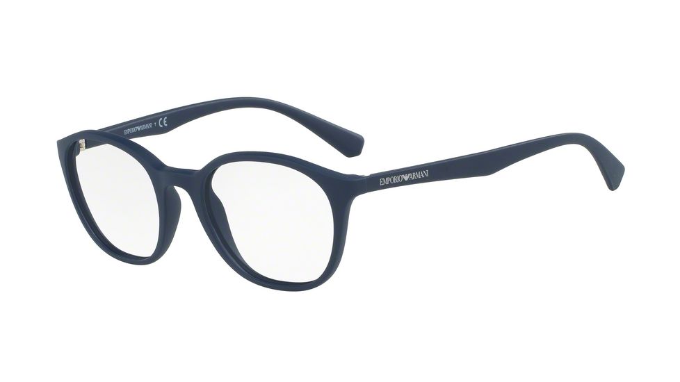 Armani EA3079 Progressive Prescription Eyeglasses 5593-49 - Matte Blue Frame