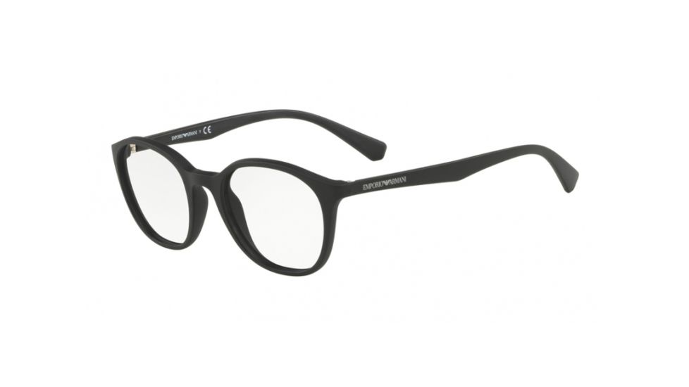 Armani EA3079 Progressive Prescription Eyeglasses, 49mm, Matte Black, EA3079-5042-49-PRO
