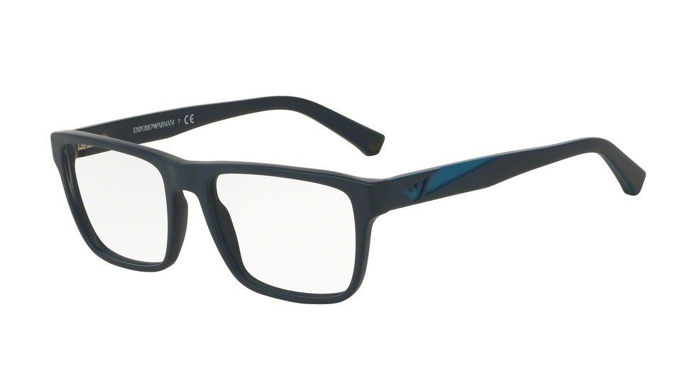 Armani EA3080 Bifocal Prescription Eyeglasses 5504-53 - Matte Blue Frame