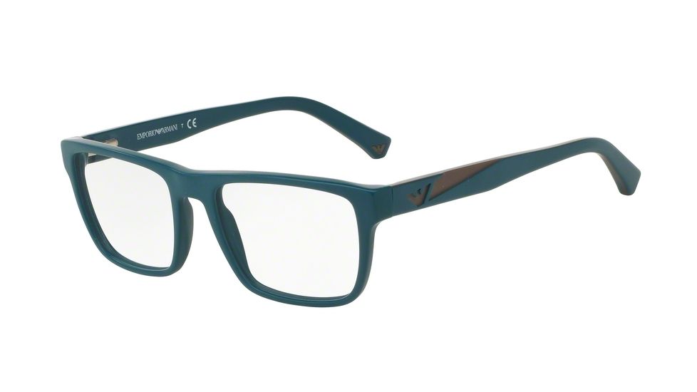 Armani EA3080 Bifocal Prescription Eyeglasses 5508-53 - Matte Petroleum Frame