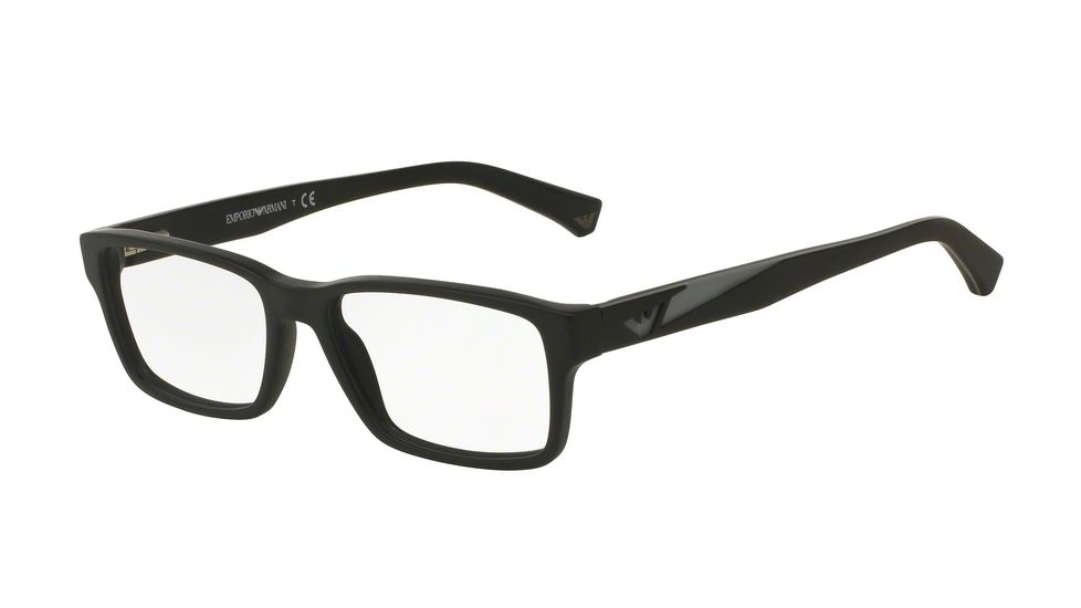 Armani EA3087 Bifocal Prescription Eyeglasses 5042-52 - Matte Black Frame