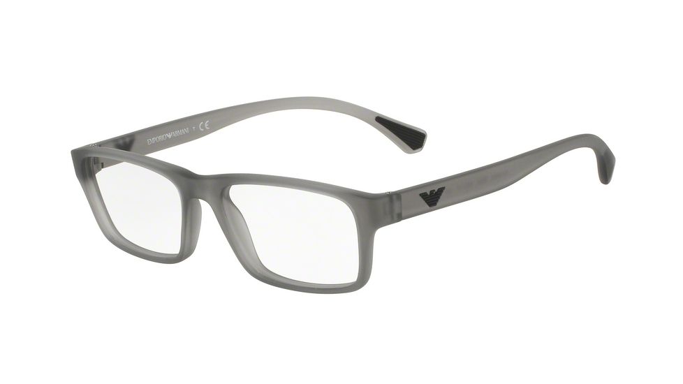 Armani EA3088 Bifocal Prescription Eyeglasses 5532-55 - Matte Transparent Grey Frame