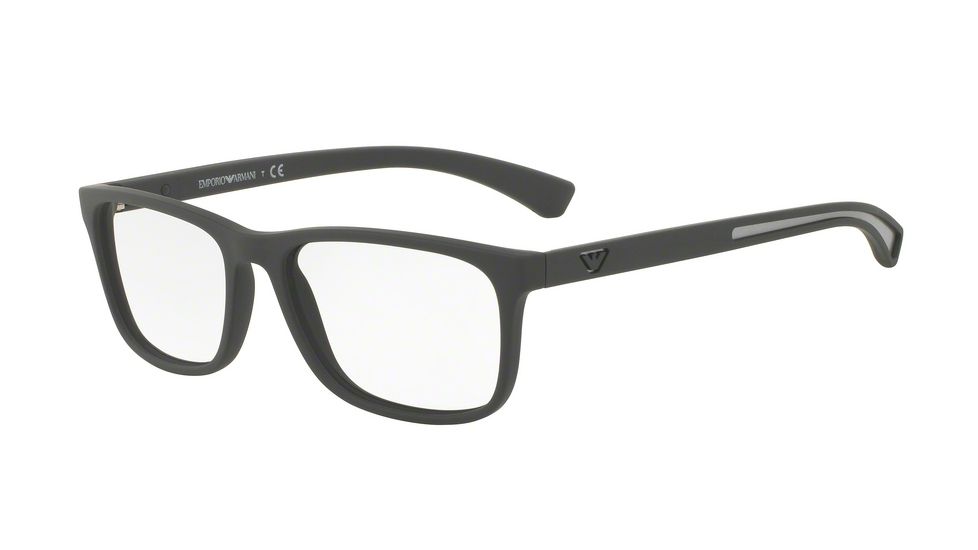 Armani EA3092 Progressive Prescription Eyeglasses 5100-54 - Grey Rubber Frame