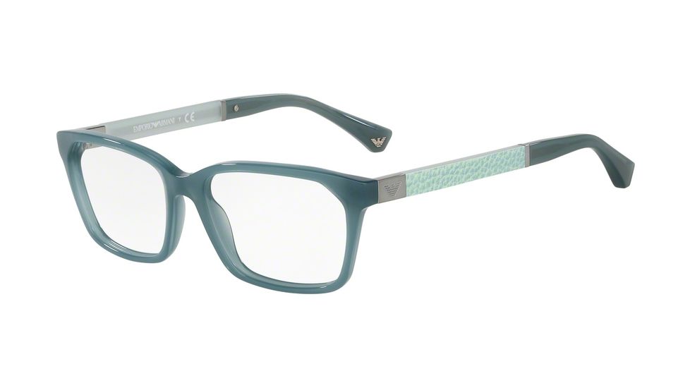 Armani EA3095 Progressive Prescription Eyeglasses 5539-51 - Opal Grey Green Frame