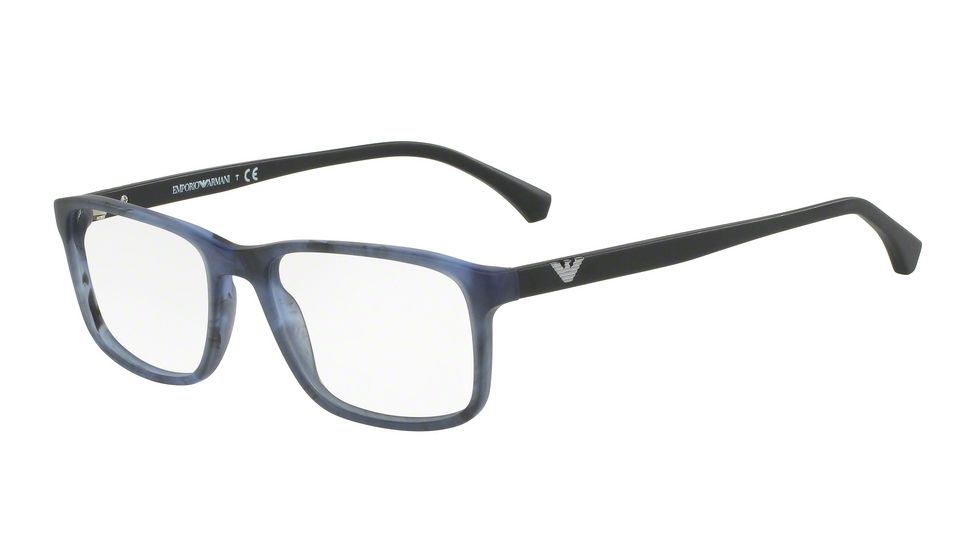 Armani EA3098 Bifocal Prescription Eyeglasses 5549-53 - Matte Striped Blue Frame