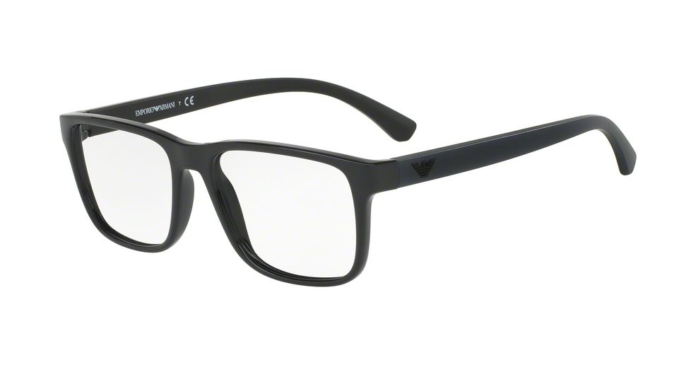 Armani EA3103 Single Vision Prescription Eyeglasses 5017-53 - Black Frame