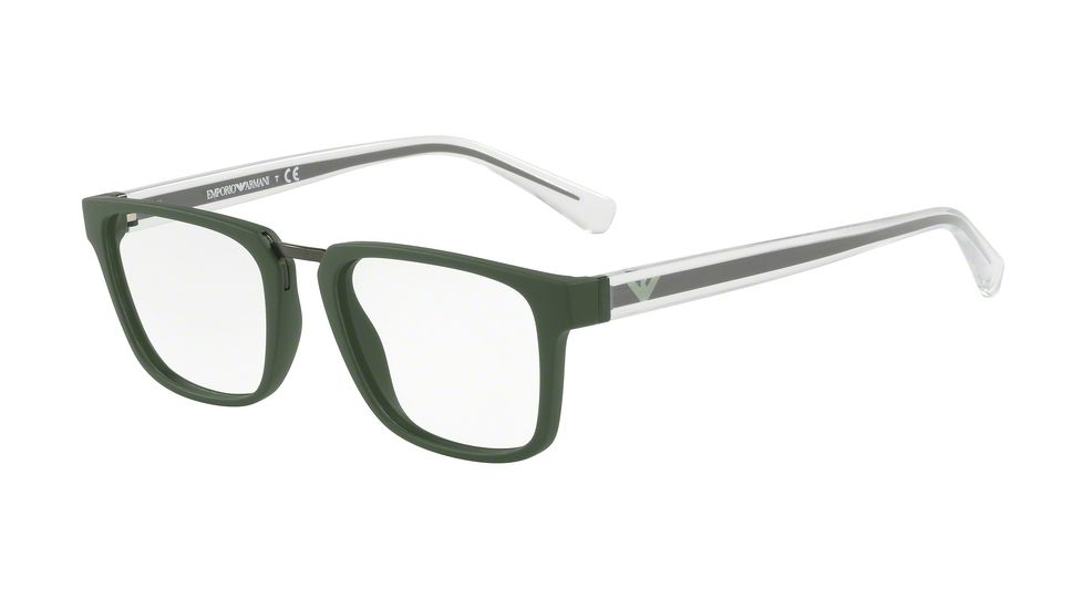 Armani EA3108 Progressive Prescription Eyeglasses 5574-51 - Matte Green Frame