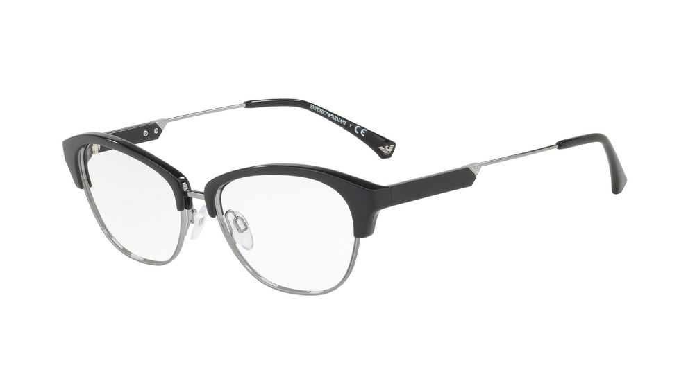 Armani EA3115 Progressive Prescription Eyeglasses 5001-52 - Black/gunmteal Frame