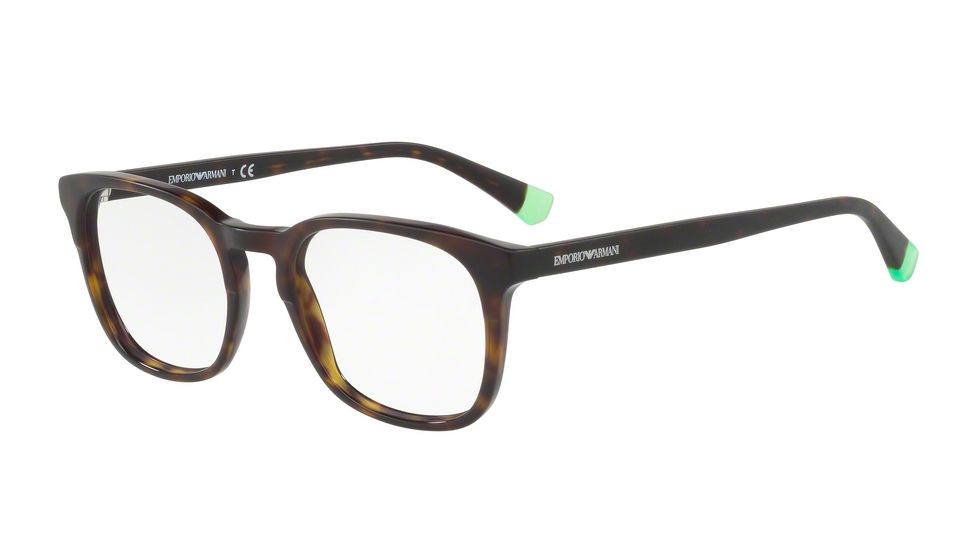 Armani EA3118F Single Vision Prescription Eyeglasses 5089-53 - Matte Havana/havana Frame
