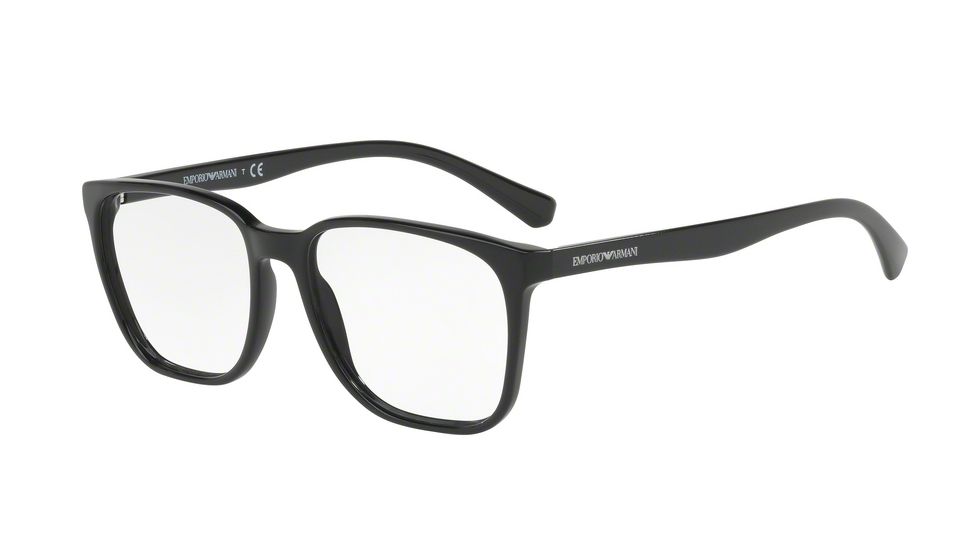 Armani EA3127 Single Vision Prescription Eyeglasses 5001-53 - Black Frame