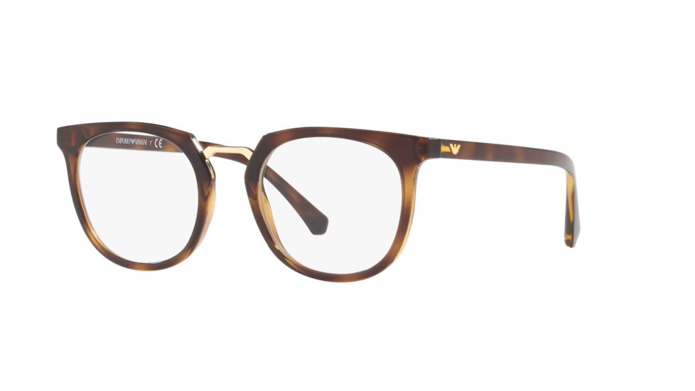 Armani EA3139F Progressive Prescription Eyeglasses, 51mm, Dark Havana, EA3139F-5026-51-PRO