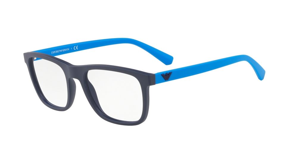 Armani EA3140 Prescription Eyeglasses, 53mm, Matte Blue, EA3140-5650-53-SV