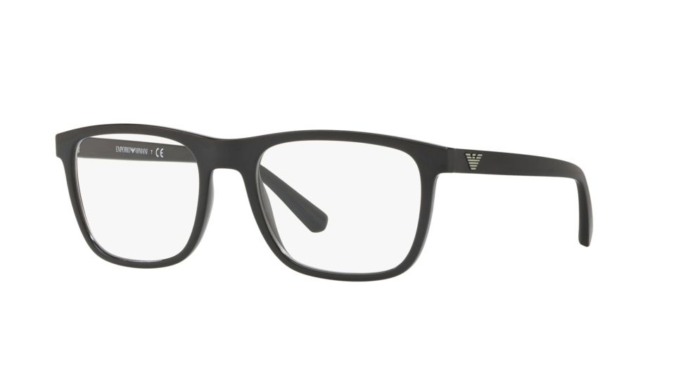 Armani EA3140 Prescription Eyeglasses, 53mm, Black, EA3140-5001-53-SV