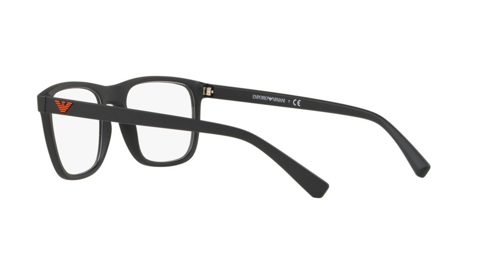 Armani EA3140 Prescription Eyeglasses, 53mm, Matte Black, EA3140-5042-53-SV