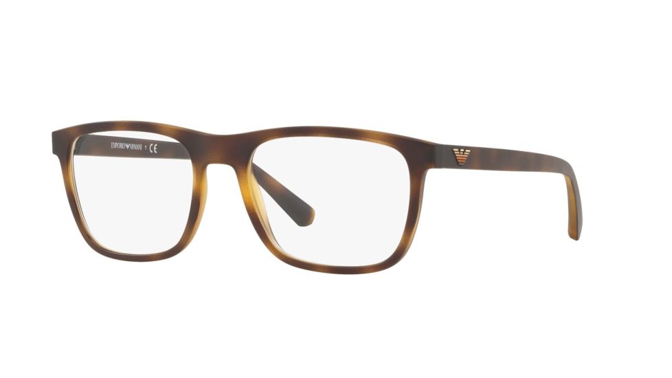 Armani EA3140 Prescription Eyeglasses, 53mm, Matte Havana, EA3140-5089-53-SV