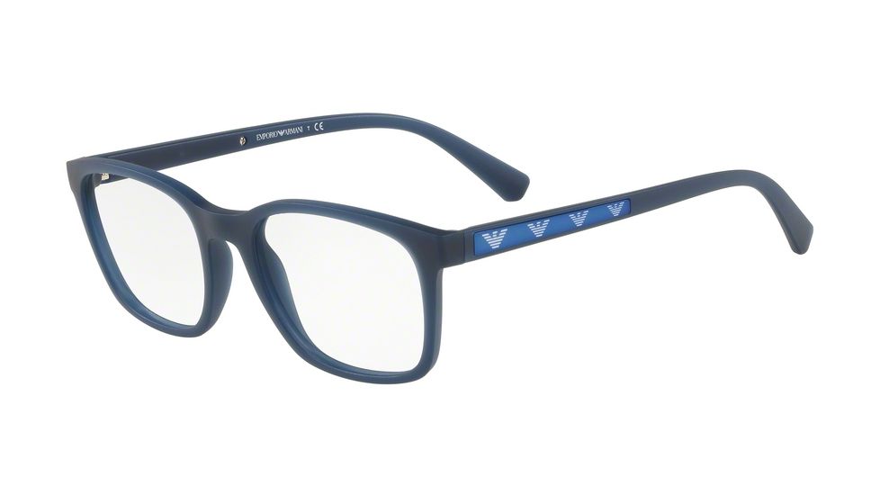 Armani EA3141 Bifocal Prescription Eyeglasses, 53mm, Matte Opal Blue, EA3141-5723-53-BI