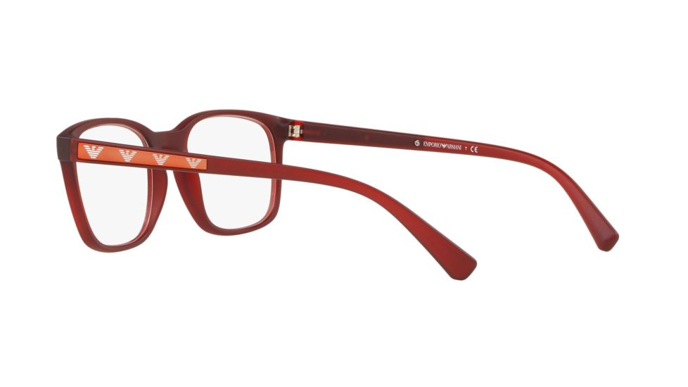 Armani EA3141 Bifocal Prescription Eyeglasses, 55mm, Matte Opal Red, EA3141-5724-55-BI