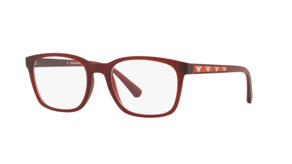 Armani EA3141 Bifocal Prescription Eyeglasses, 55mm, Matte Opal Red, EA3141-5724-55-BI