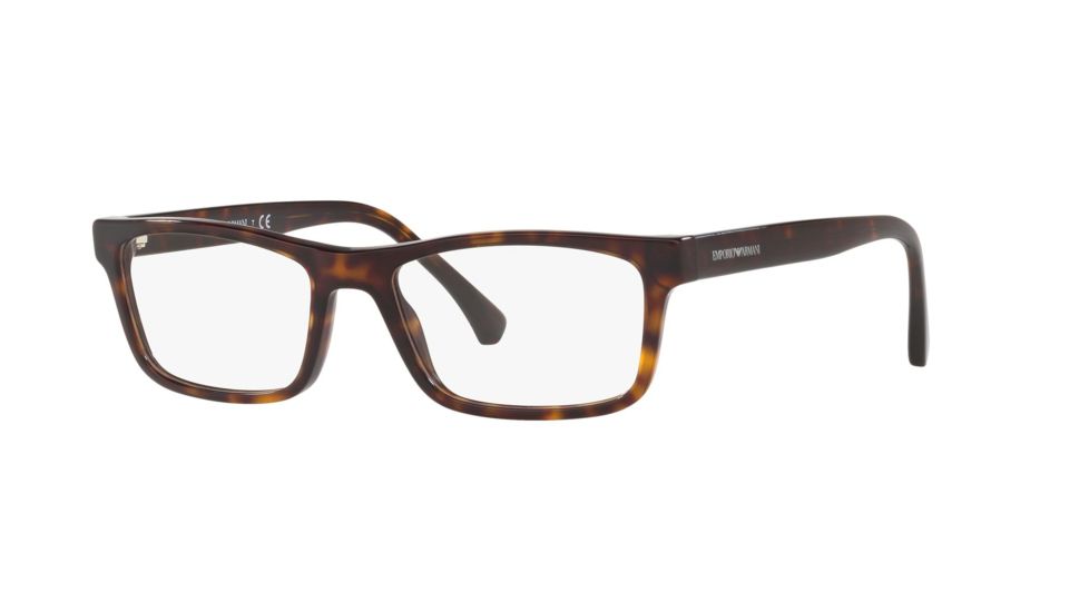 Armani EA3143F Prescription Eyeglasses, 55mm, Dark Havana, EA3143F-5089-55-SV
