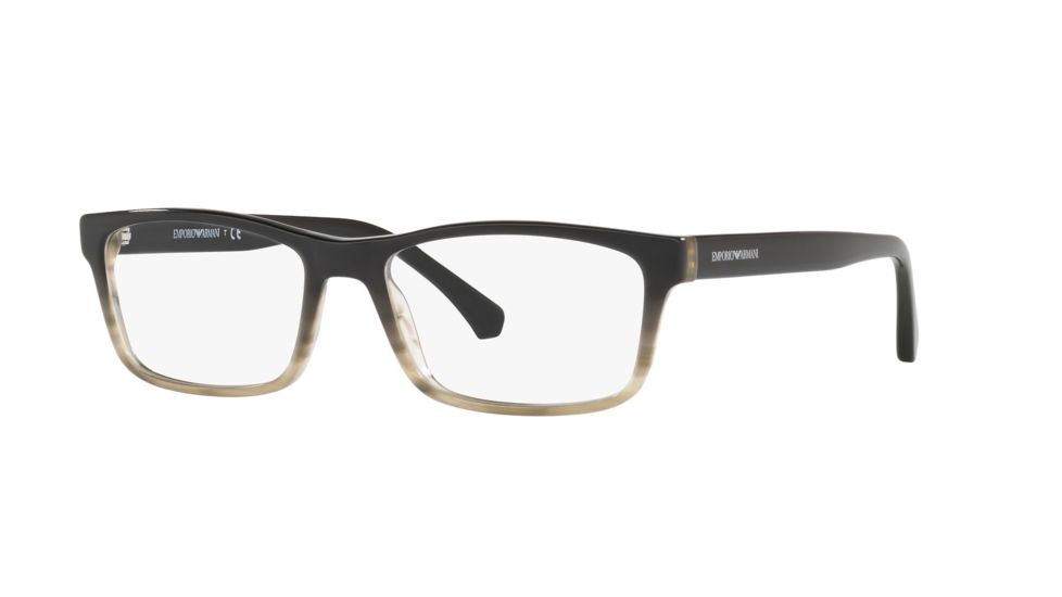 Armani EA3143F Prescription Eyeglasses, 55mm, Striped Black, EA3143F-5729-55-SV