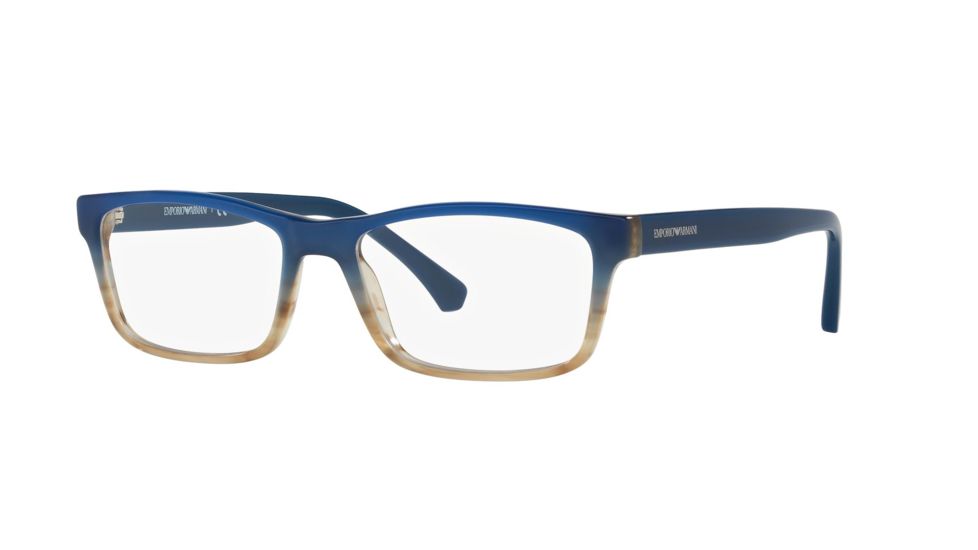 Armani EA3143F Prescription Eyeglasses, 55mm, Striped Blue, EA3143F-5730-55-SV