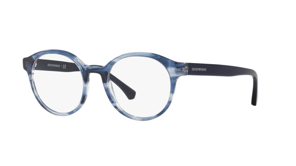 Armani EA3144 Progressive Prescription Eyeglasses 5728-48 - Blue Havana Frame