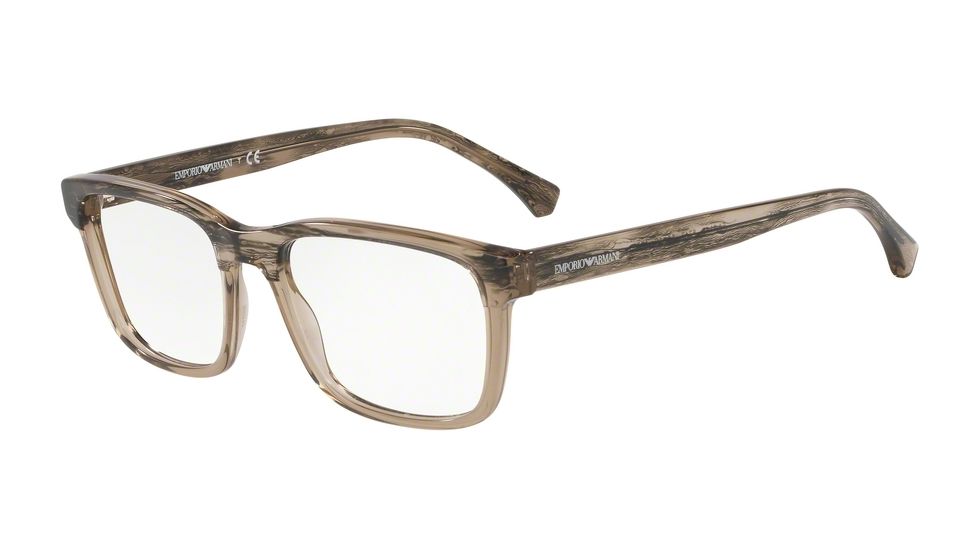 Armani EA3148F Prescription Eyeglasses, 55mm, Striped Mud, EA3148F-5747-55-SV