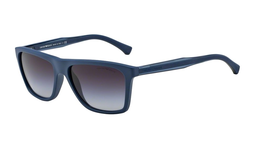 Armani EA4001 Single Vision Prescription Sunglasses EA4001-50658G-56 - Lens Diameter 56 mm, Frame Color Blue Rubber