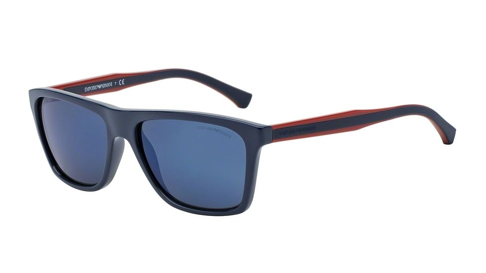 Armani EA4001 Single Vision Prescription Sunglasses EA4001-514596-56 - Lens Diameter 56 mm, Frame Color Blue