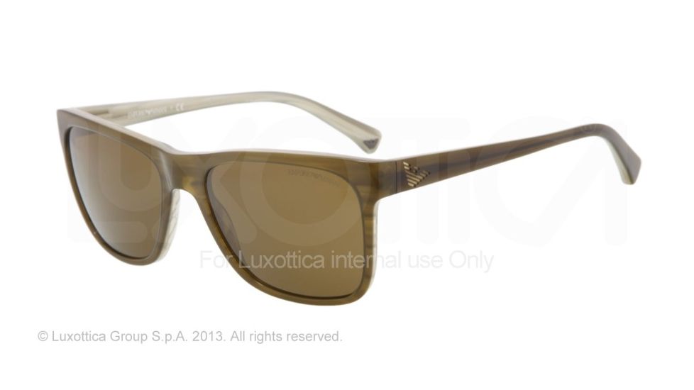Armani EA4002 Progressive Prescription Sunglasses EA4002-505773-55 - Lens Diameter 55 mm, Frame Color Olive Green/variegated Green