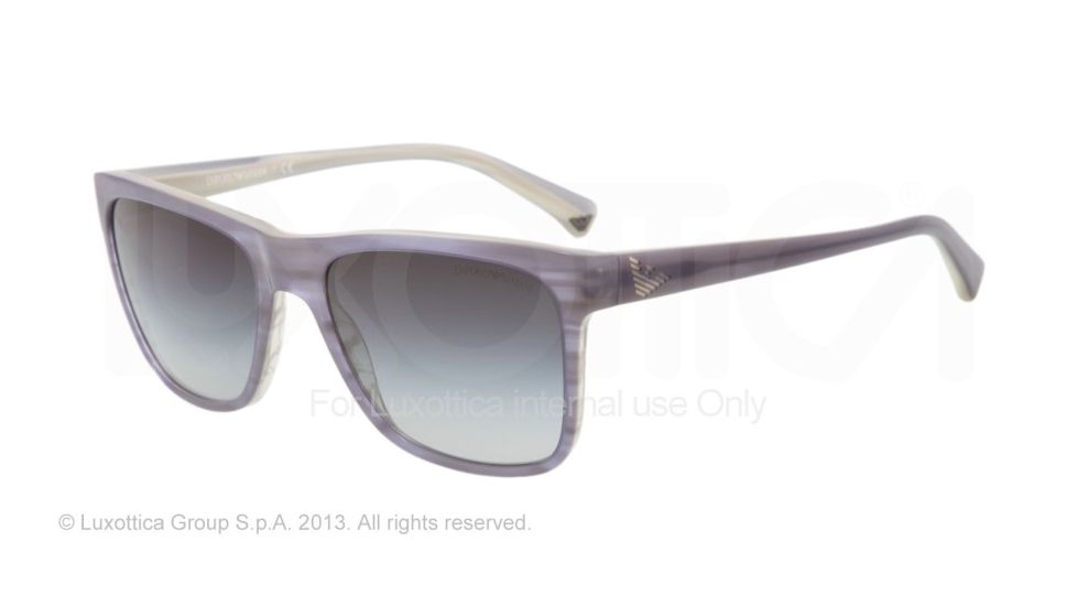Armani EA4002 Progressive Prescription Sunglasses EA4002-50628G-55 - Lens Diameter 55 mm, Frame Color Gray/striped Gray